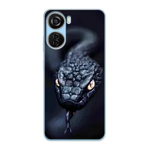 Чехол с принтом «Черная змея» для ZTE V40 Design