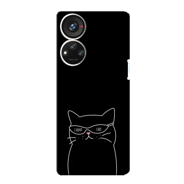Чехол с принтом «Равнодушный кот» для ZTE Blade V40s