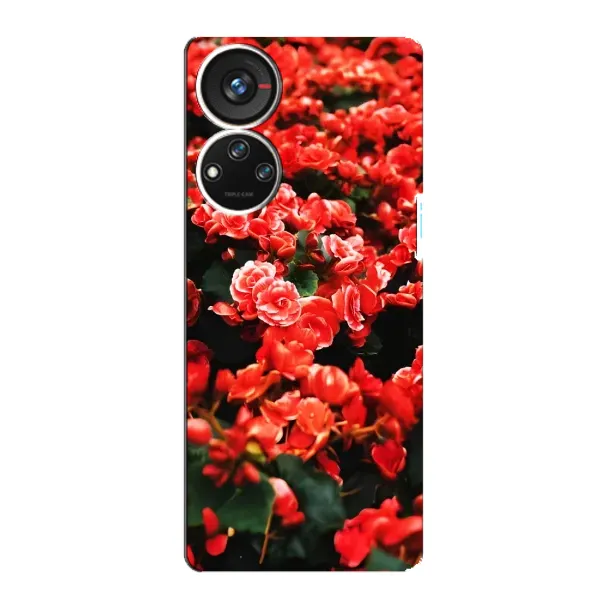 Чехол с принтом «Цветы красные» для ZTE Blade V40s