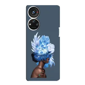 Чехлы (ART) Цветы на ZTE Blade V40s (VPrint) (Цветы на голове)
