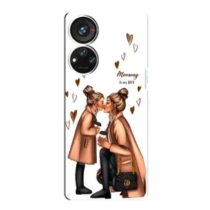 Чохол з друком для ZTE Blade V40s - (Мама з дитинкою) (AlphaPrint) (Донька і мама)