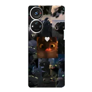 Чехол с принтом «Дракон коллаж» для ZTE Blade V40s