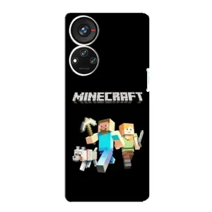 Чехол Майнкрафт на ZTE Blade V40s (AlphaPrint) Minecraft (герои Minecraft)
