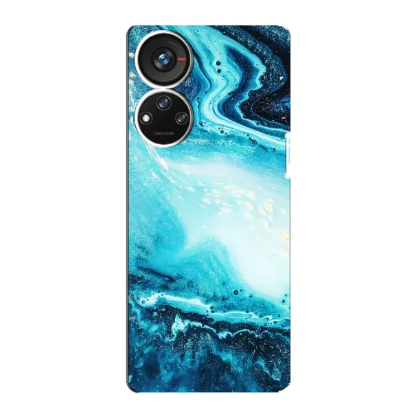 Чехол с принтом «Голубой мрамор» для ZTE Blade V40s