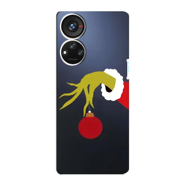 Чохол з принтом «Грінч з іграшкою» для ZTE Blade V40s