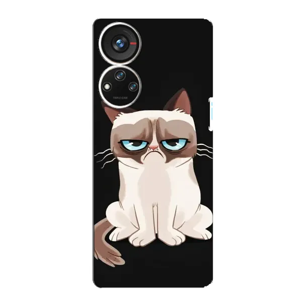 Чехол с принтом «Грустный кот» для ZTE Blade V40s