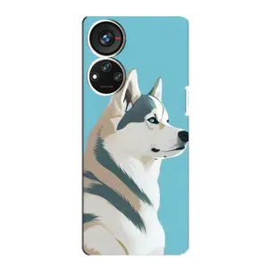 Чохол з Хаскі ZTE Blade V40s - (AlphaPrint) (Хаскі арт)