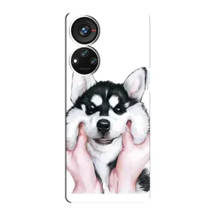 Чохол з Хаскі ZTE Blade V40s - (AlphaPrint) (Хаскі улибака)