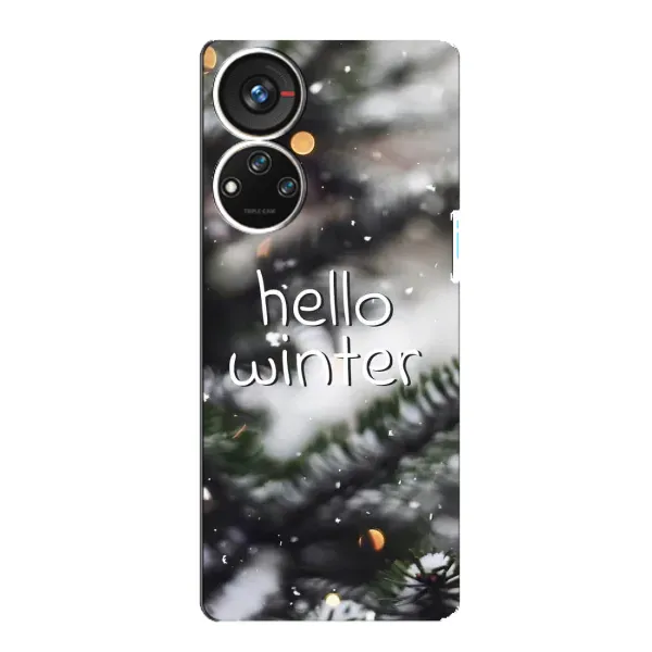 Чехол с принтом «Hello winter» для ZTE Blade V40s