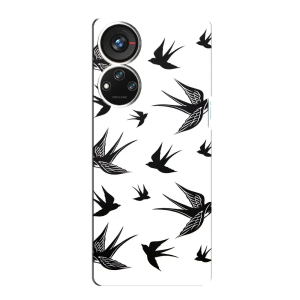Чехол с принтом «Ласточки» для ZTE Blade V40s