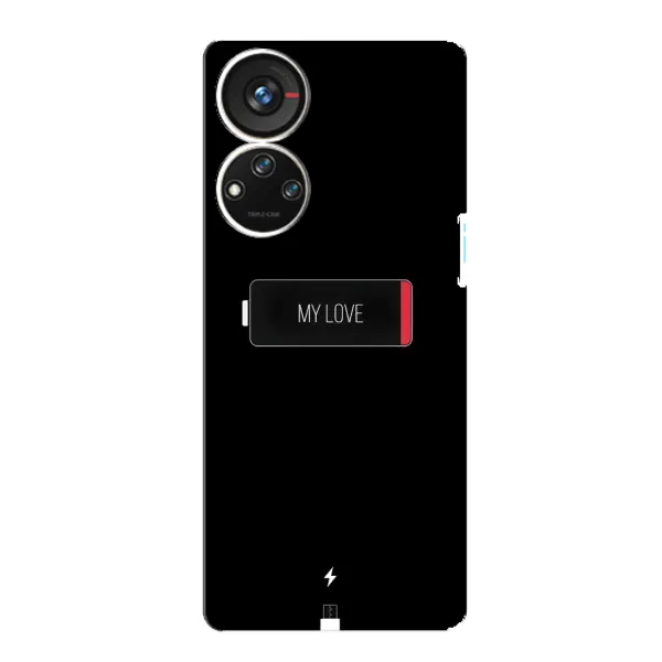 Чехол с принтом «Love battery» для ZTE Blade V40s