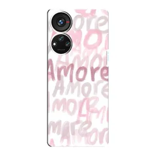 Чехол с розовым рисунком для ZTE Blade V40s (Аморе любовь)