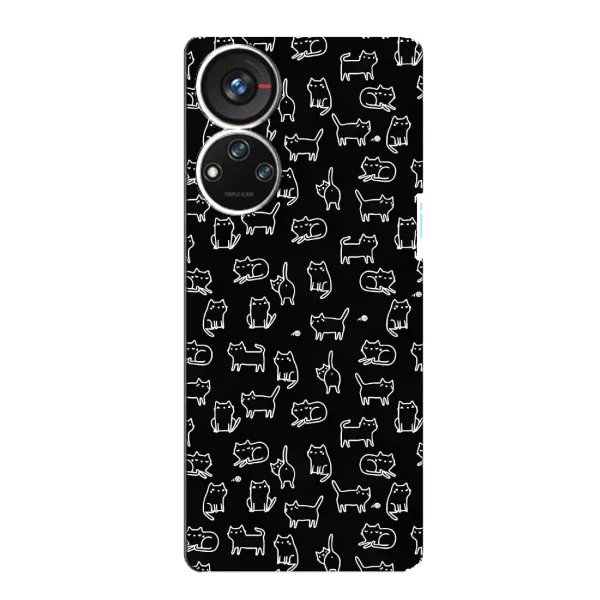 Чехол с принтом «Меленькие котики» для ZTE Blade V40s