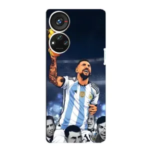 Чехлы для ZTE Blade V40s (Leo чемпион) (AlphaPrint) (Месси с кубком)