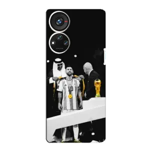Чехлы для ZTE Blade V40s (Leo чемпион) (AlphaPrint) (Месси в накидке)