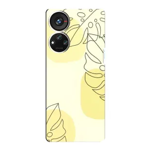 Силиконовый чехол с принтом в цветах на ZTE Blade V40s