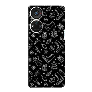 Новорічні, Святкові Чохли для ZTE Blade V40s - 2024 год (Новорічний фон)