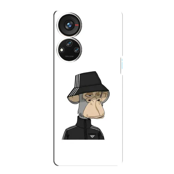 Чехол с принтом «обезьяна NFT Adidas» для ZTE Blade V40s