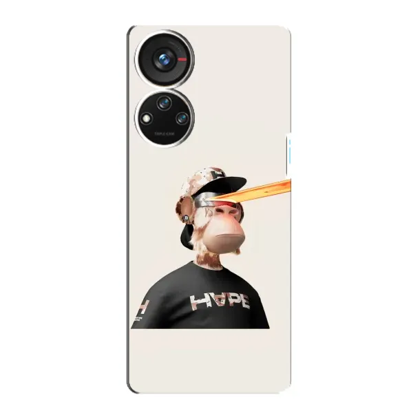 Чехол с принтом «обезьяна NFT в очках» для ZTE Blade V40s