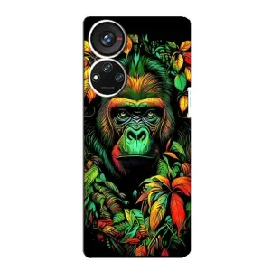 Чохол з Мавпами ZTE Blade V40s - (AlphaPrint) (Мавпа в квітах)