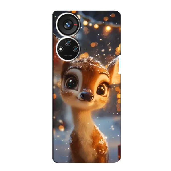 Чехол с принтом «Олененок среди гирлянд» для ZTE Blade V40s Чехол с принтом «Олененок среди гирлянд» для ZTE Blade V40s