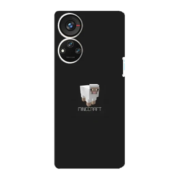Чехол с принтом «Овечка Майнкрафт» для ZTE Blade V40s