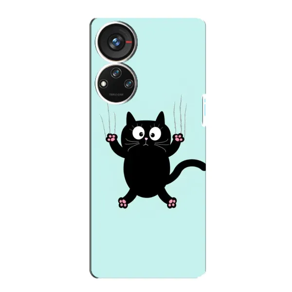 Чехол с принтом «Падающий кот» для ZTE Blade V40s