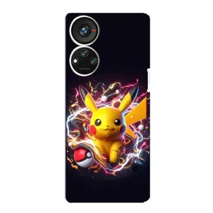 Чохол з Пікачу на ZTE Blade V40s (Пікачу з м'ячем)
