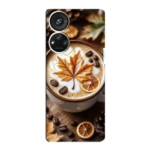 Чехол с уникальным дизайном «Осень с кофе» для ZTE Blade V40s (Пряный кофе)