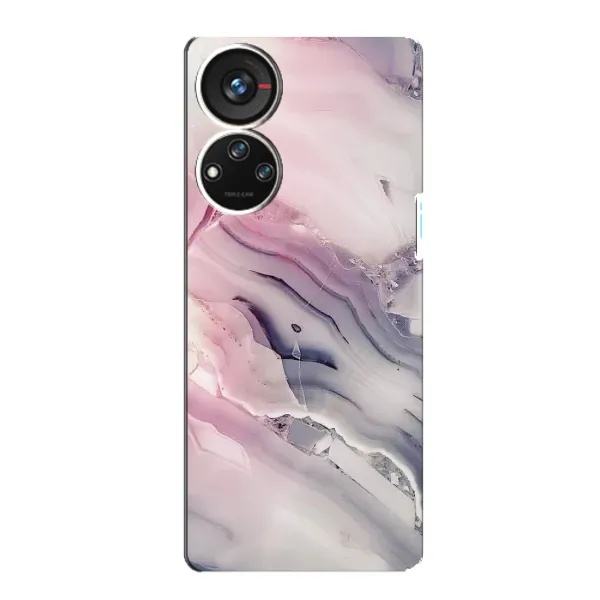 Чехол с принтом «Пурпурный Мрамор» для ZTE Blade V40s
