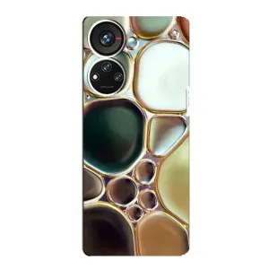 Мраморний чехол на ZTE Blade V40s (VPrint) (Радужний Мрамор)