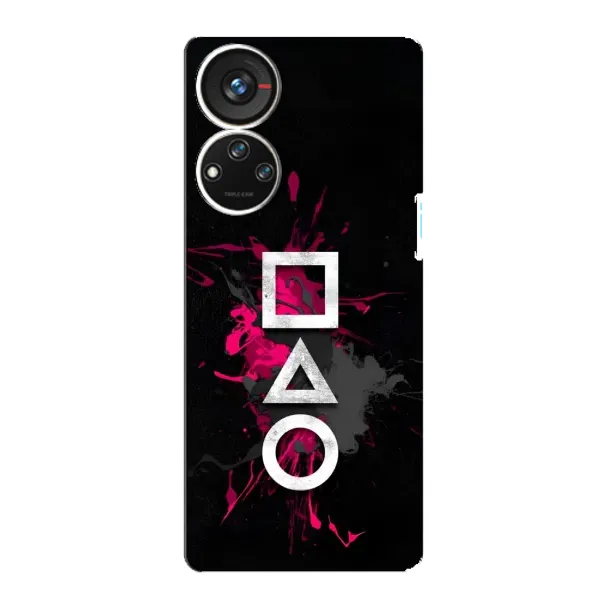 Чехол с принтом «Символы Игра кальмара» для ZTE Blade V40s