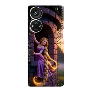 Чехол Рапунцель для ZTE Blade V40s (Рапунцель на башне)
