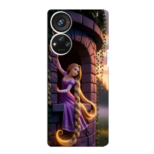 Чехол с принтом «Рапунцель на башне» для ZTE Blade V40s