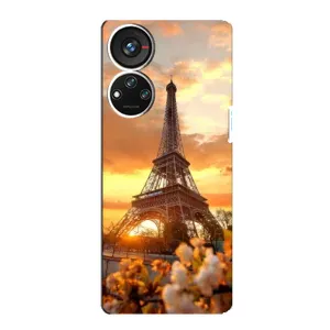 Чехол Эйфелева Башня для ZTE Blade V40s - (AlphaPrint) (Солнечная башня)