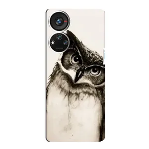 Чехол с птицами на ZTE Blade V40s (VPrint) (Сова)