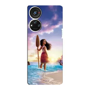 Чехол с мультфильмом Моана ZTE Blade V40s (Моана с веслом)