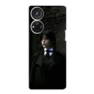 Чехол с дизайном Венздей 2 на ZTE Blade V40s (Темный стиль Уэнздей)
