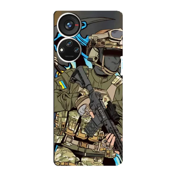 Чехол с принтом «Воин ВСУ» для ZTE Blade V40s
