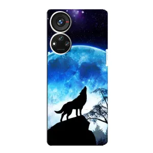 Захисні чохли для ZTE Blade V40s (AlphaPrint) (ХІТ продаж) ВОВК (Вовк на місяць)