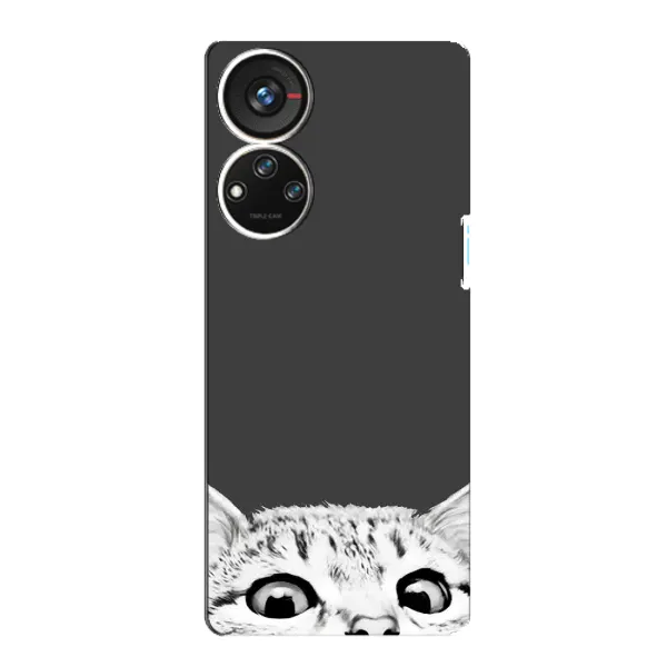 Чехол с принтом «Выглядывает кот» для ZTE Blade V40s