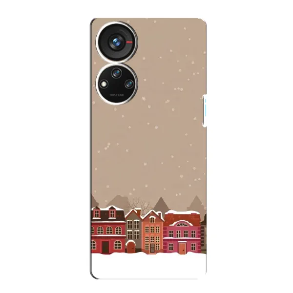 Чехол с принтом «Зимний город» для ZTE Blade V40s