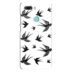Чехол с птицами на ZTE Z18 Mini (VPrint) (Ласточки)