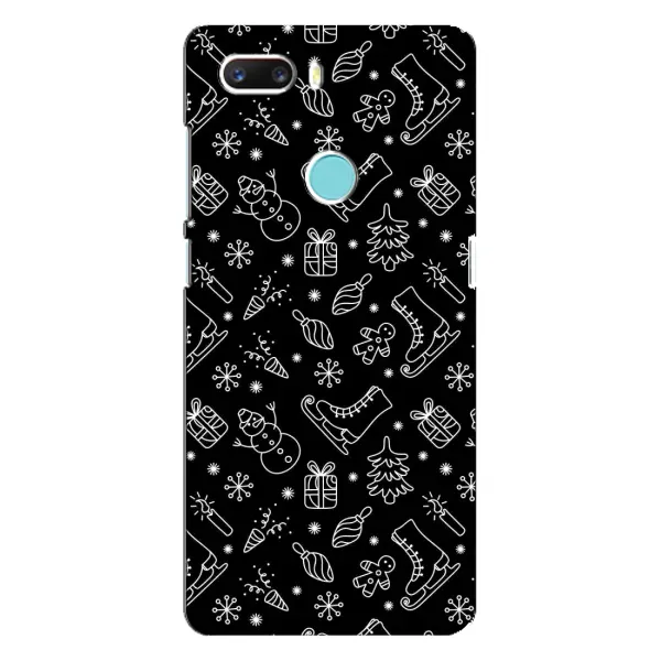 Чехол с принтом «Новогодний фон» для ZTE Z18 Mini