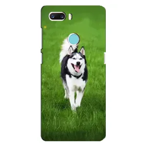 Чехол с Хаски для ZTE Z18 Mini - (AlphaPrint) (Радостный Хаски)